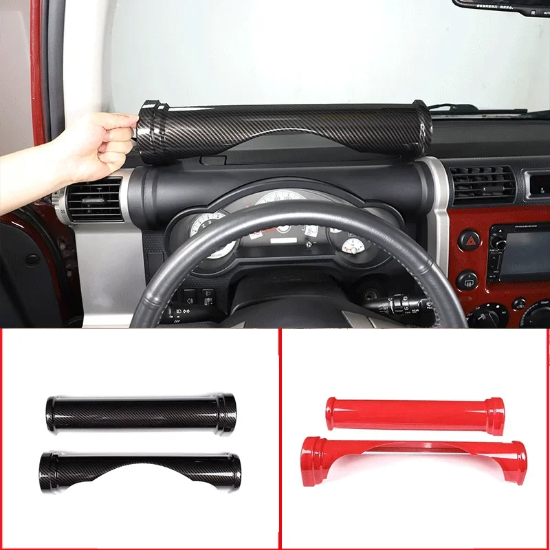 

Для 2007-2021 Toyota FJ Cruiser ABS углеродное волокно моделирование автомобиля приборная панель автомобиля цилиндрическая декоративная полоса наклейка автозапчасти
