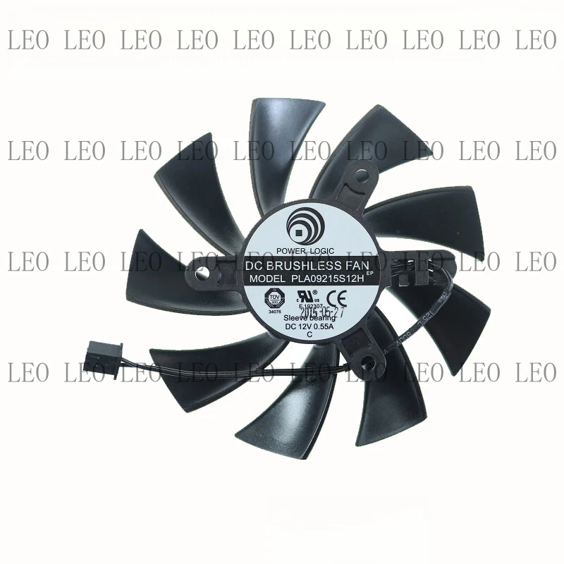 Ventilador gráfico SS PLA09215S12H DC12V 0.55A 2PIN para EVGA GEFORCE GTX 750 Ti SC MINI