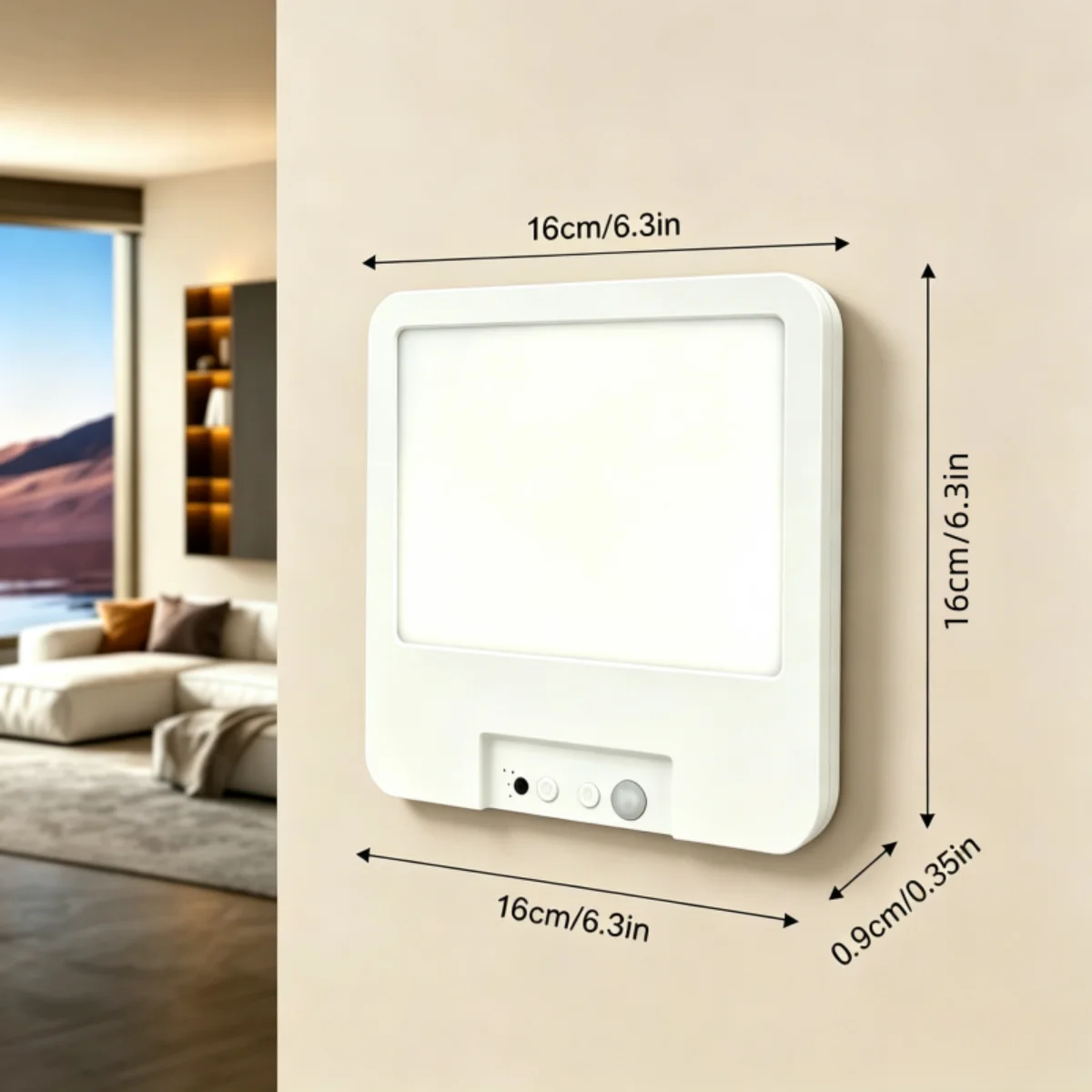 LED Charging  Square Ceiling Lamp, Human Body Induction, Suitable For Corridors, Staircases, Cloakrooms And Bedrooms.