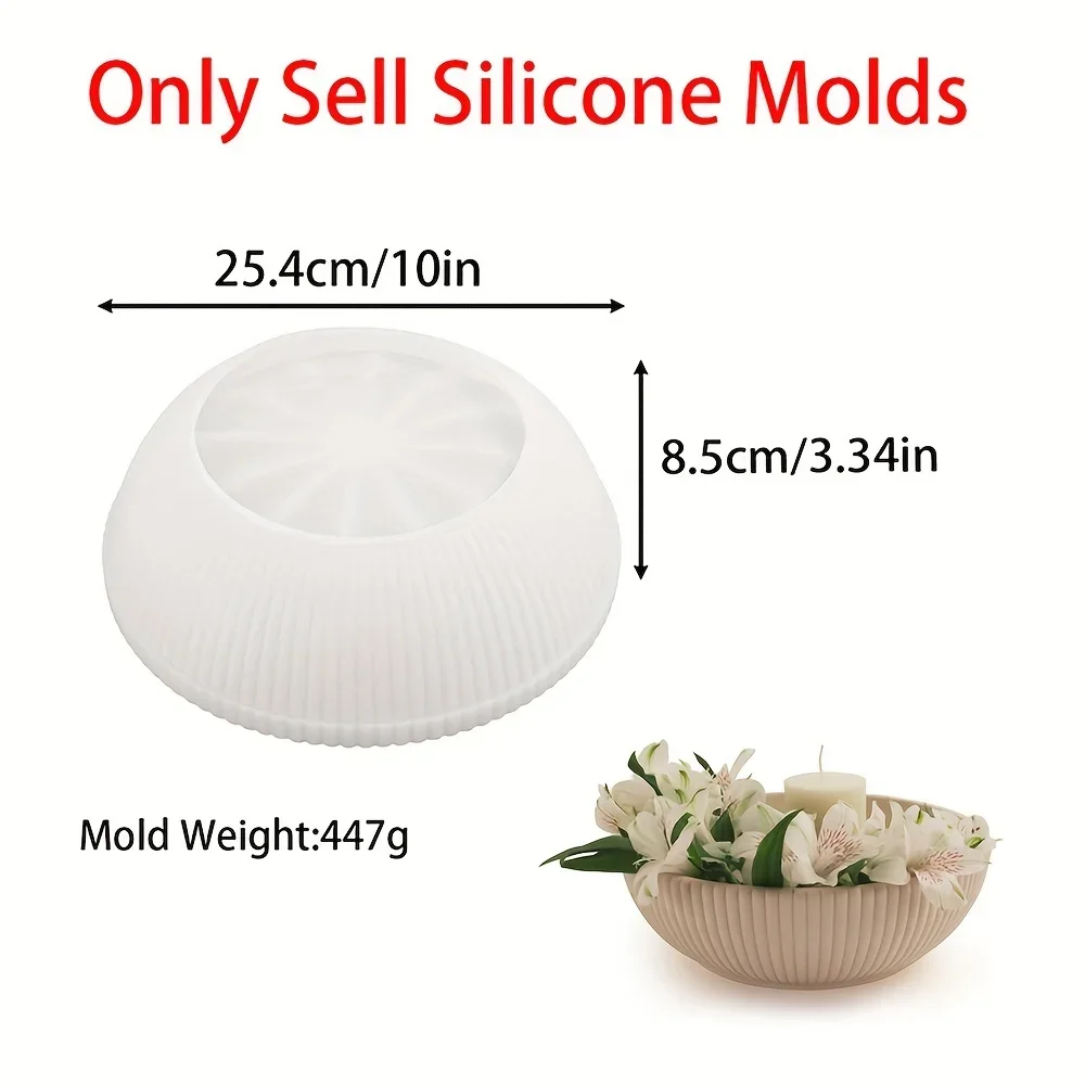 1 Ring Silicone Mould for Epoxy, Candle Making, Plaster Cement Succulent Planters, Decorative Pot Crafts, DIY Craftsmen Gifts view 4