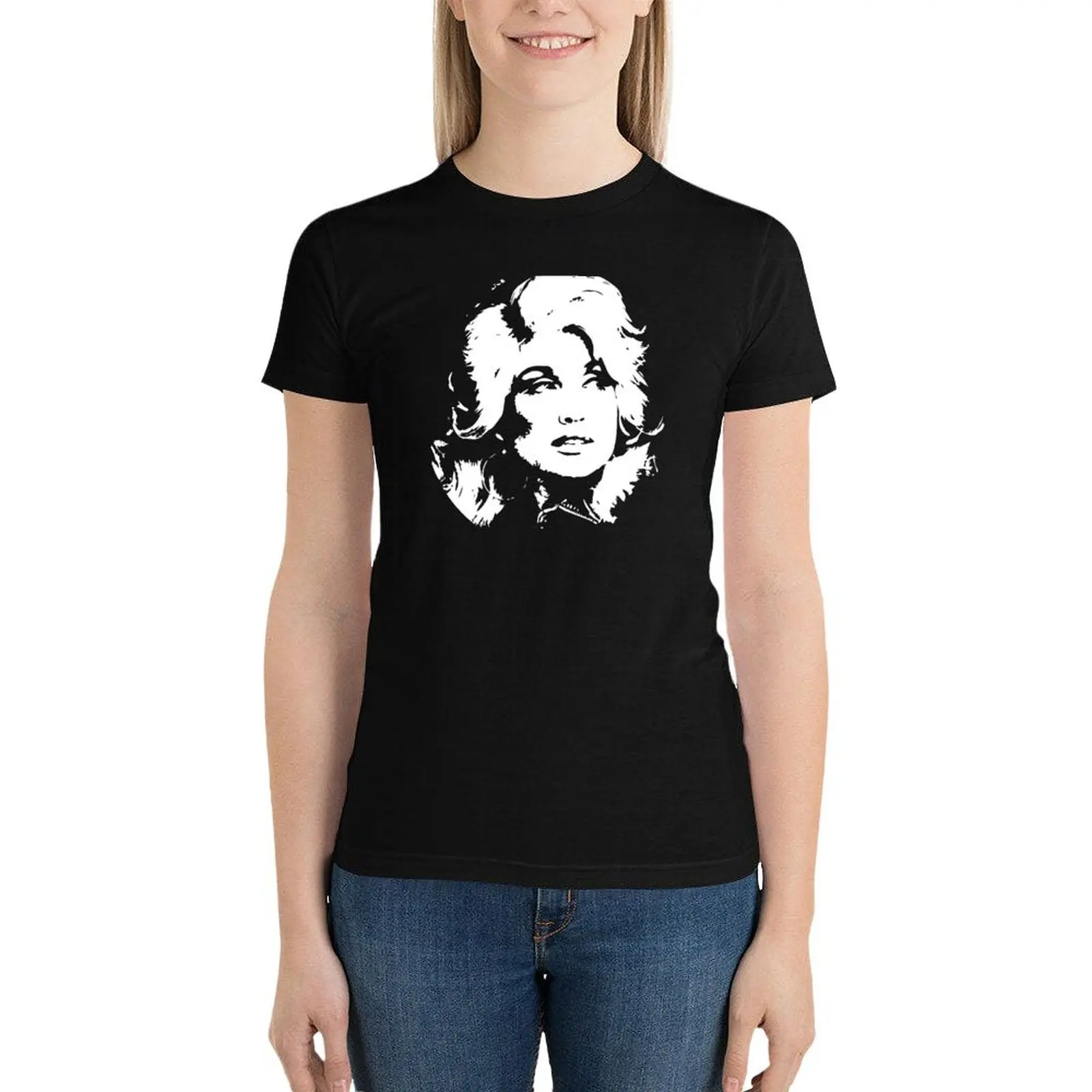 dolly parton designs T-Shirt hippie clothes cute tops Women clothing