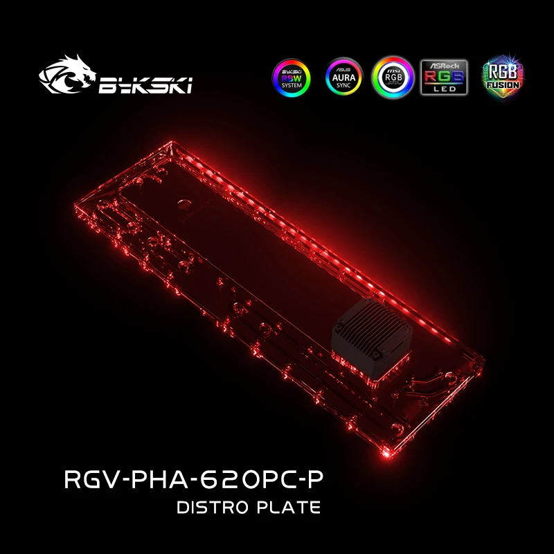 Bykski Case Distro Plate For Phanteks 620PC Waterway Board Cooler Custom For Intel AMD CPU Water Block And Video Card Cooling