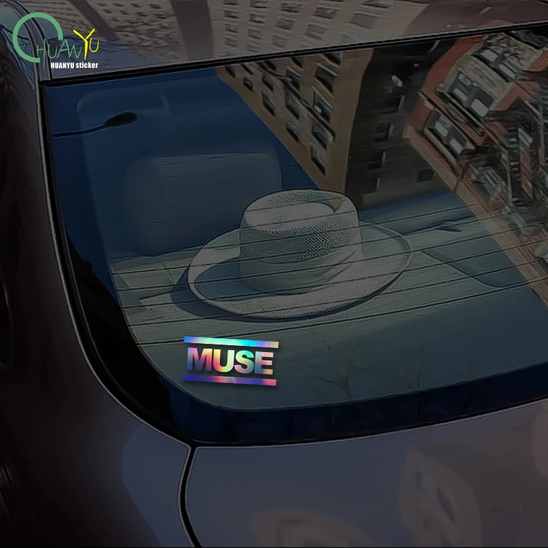 MUSE Creative Text Stickers Car Windows Motorcycle Body Stickers Reflective Waterproof Stickers