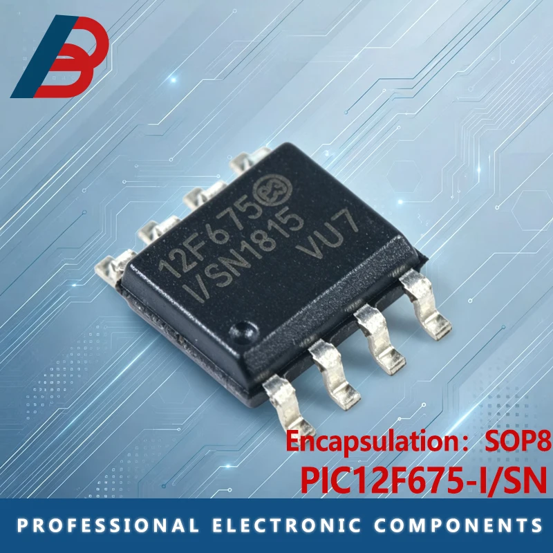 20PCS~100PCS/LOT PIC12F675-I/SN 12F675I/SN 12F675-I/SN 12F675Package SOP8 PIC chip 8-bit flash microcontroller