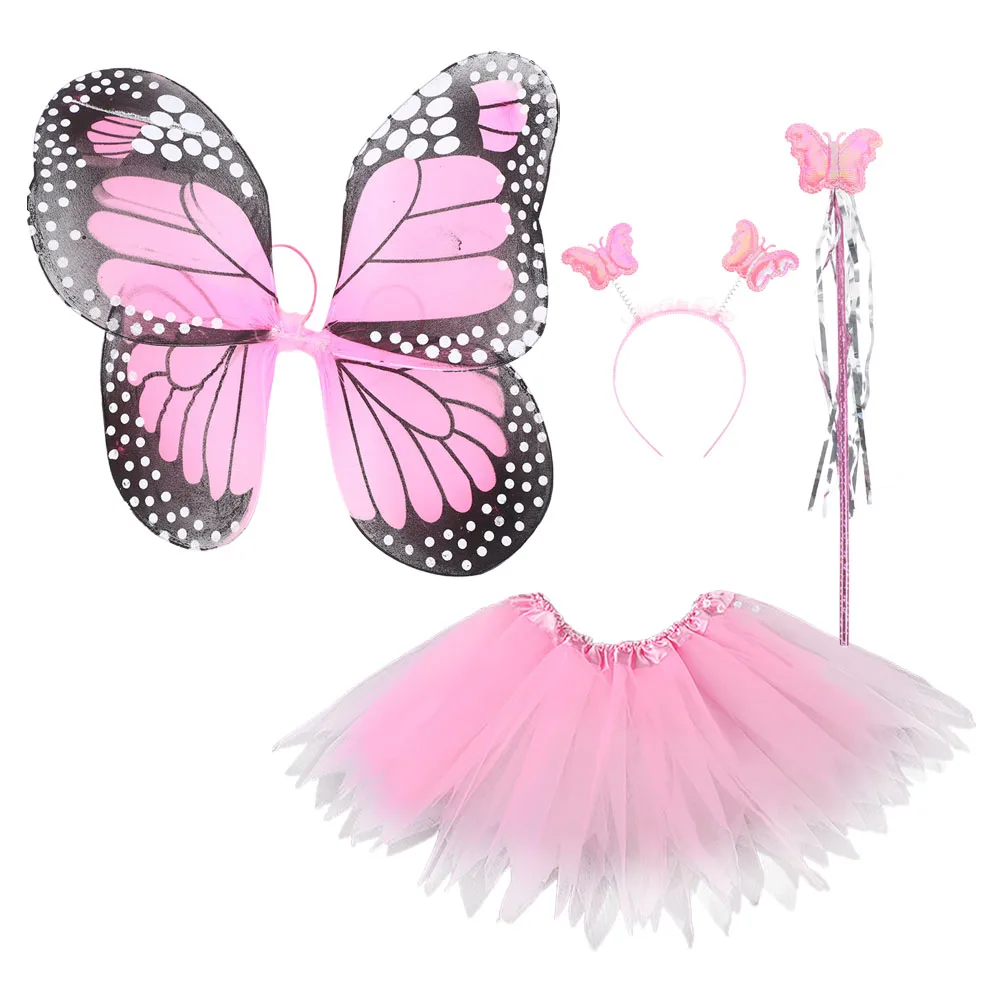 

Cute Butterfly Wing Set For Children Fairy Costume With Headband And Tulle Skirt Perfect For