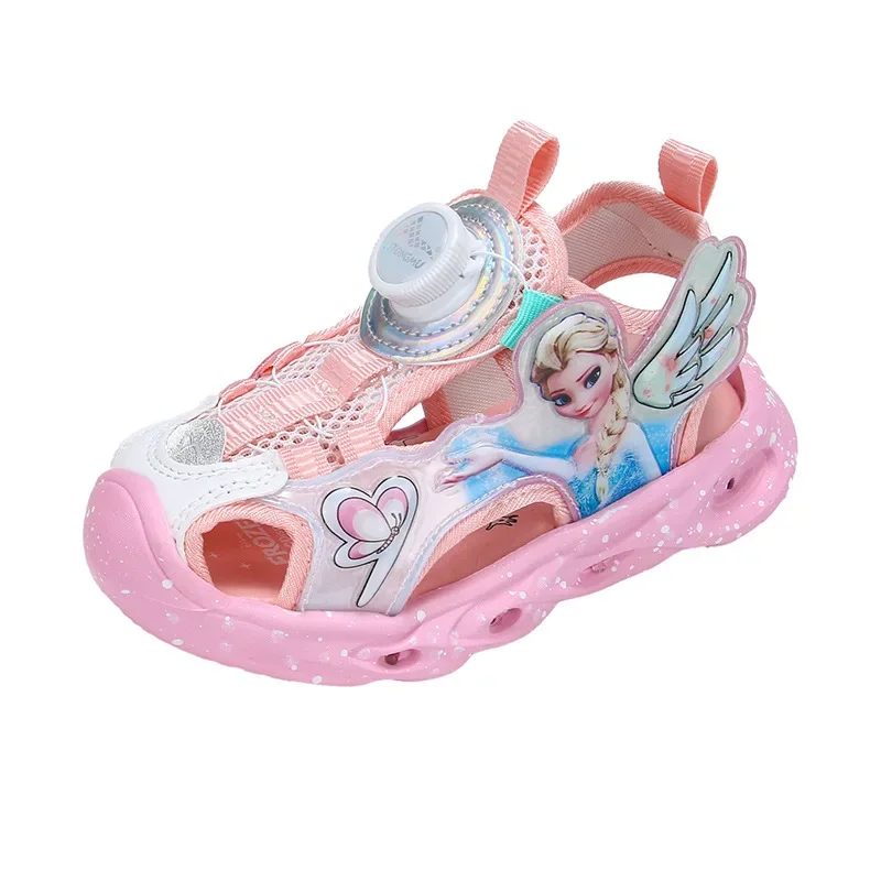 

Disney girls frozen princess cute Sandals with light non-slip soft bottom sports shoes for girl gift
