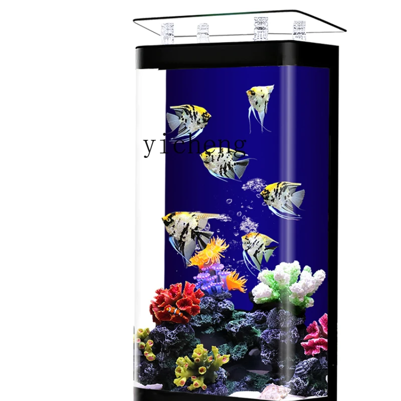 Zk Fish Tank Living Room Small Home Standing Integrated Electric Cabinet next to the Wall Floor Ecological Lazy Change Water