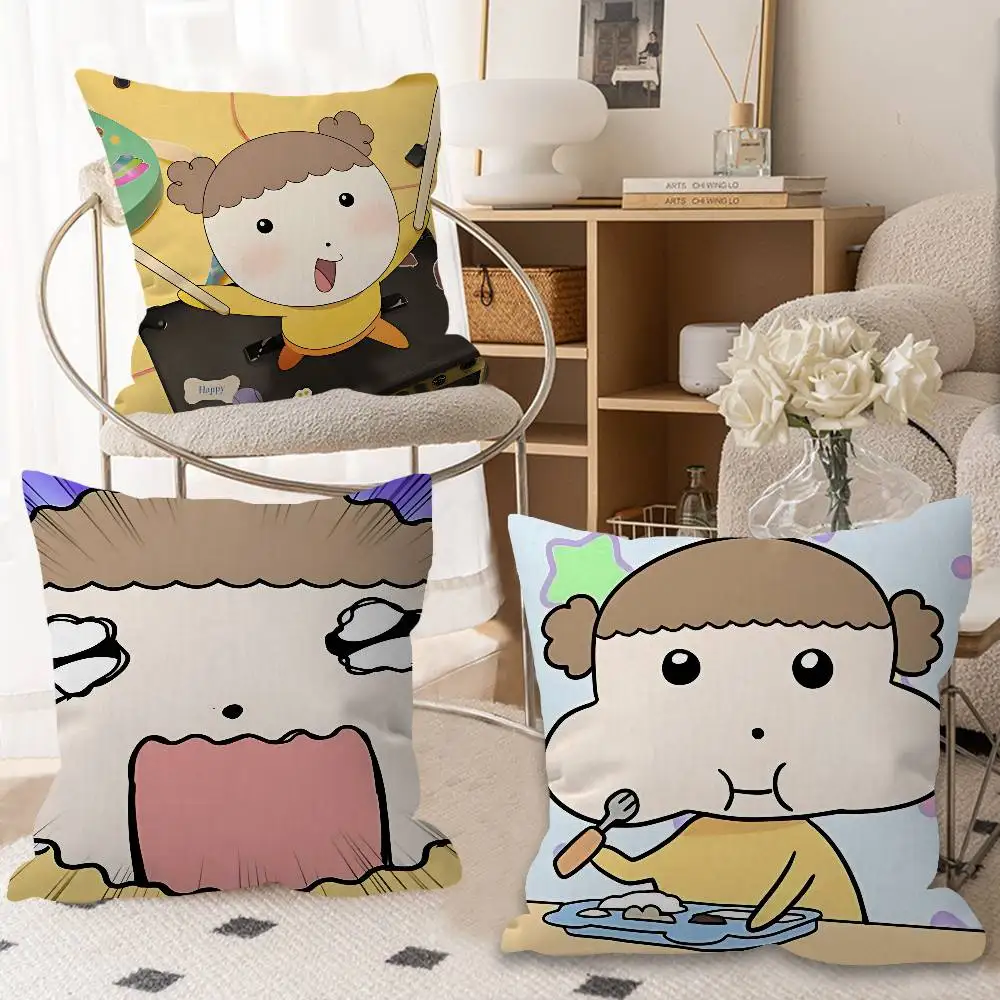 Cartoon Maru Is A Puppy Maple Design Cushion Cover Happy Autumn Harvest decor Holiday Decorati Pillow Cover