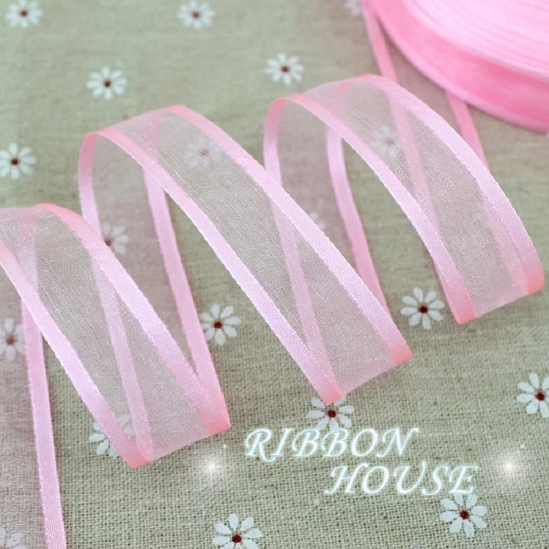 (50 Yards/roll)  20mm Organza Ribbon Broadside Wholesale Gift Wrapping Decoration Handmade DIY Ribbons