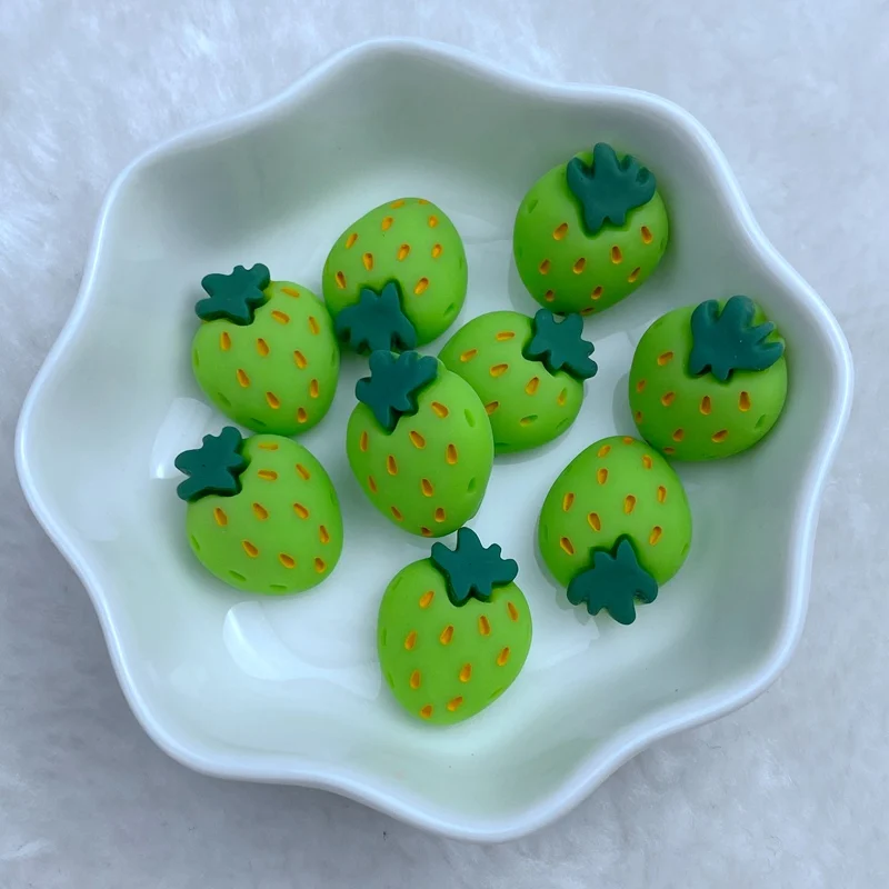 10Pcs New Mini Cute Mixed Small Strawberry Series Flat Back Resin Scrapbooking DIY Jewelry Craft Decoration Accessorie