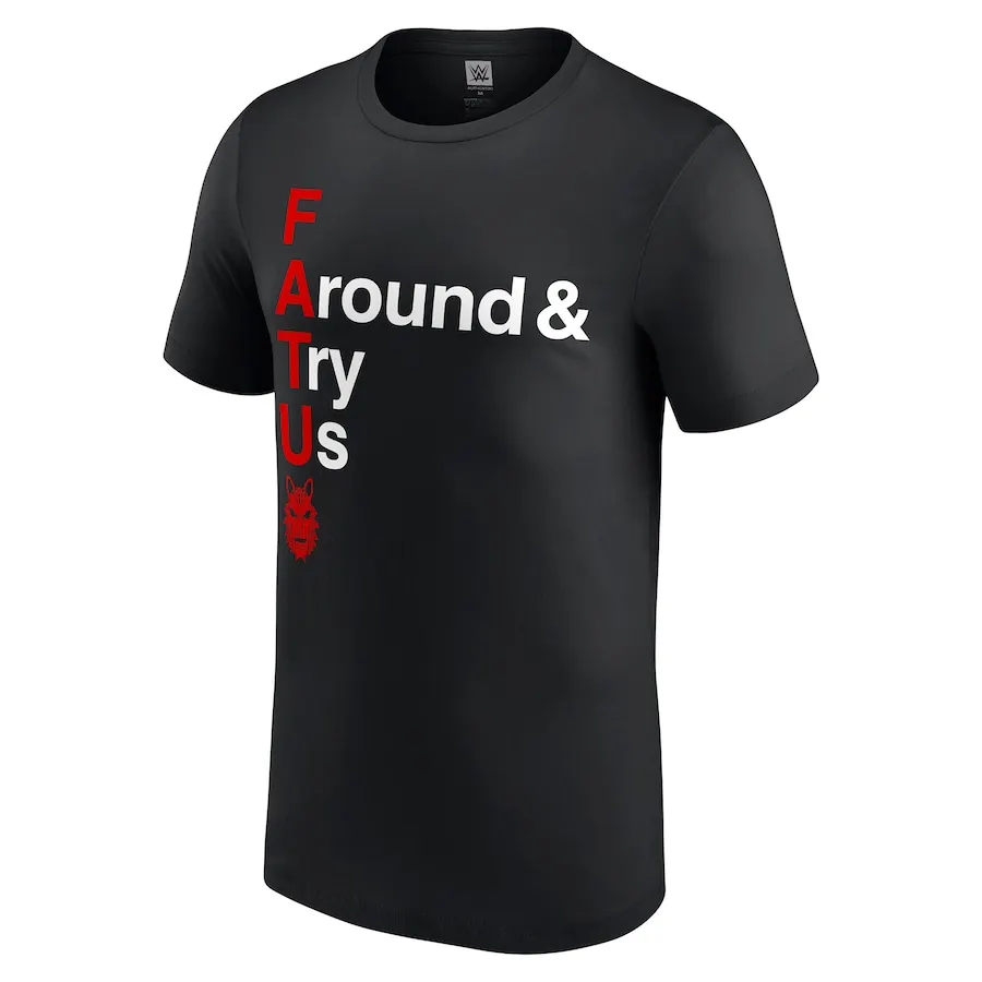 

Men's Black Jacob Fatu F Around&Try Us T-Shirt Is Simple Stylish High-End Loose And Comfortable Suitable For Casual Sports