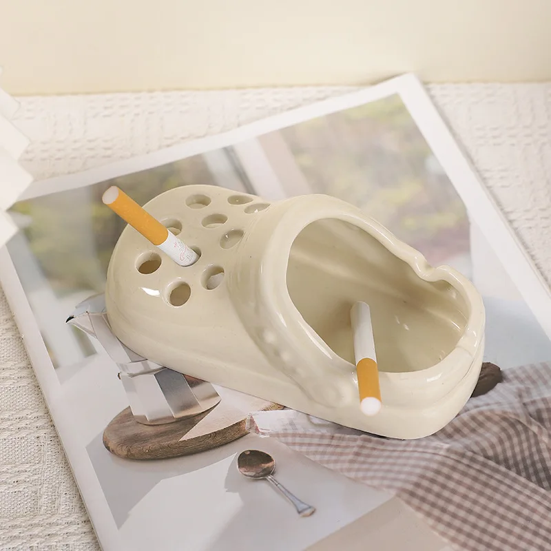 Cenicero de cerámica Crocs de moda creativo para el hogar, oficina, Hotel, Bar, sala de estar, mesa de centro