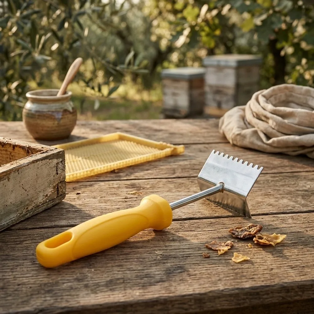 Plastic Scraper for Beekeeping Applications Designed to Aid in Brood Frame Cleaning and Hive Component Maintenance