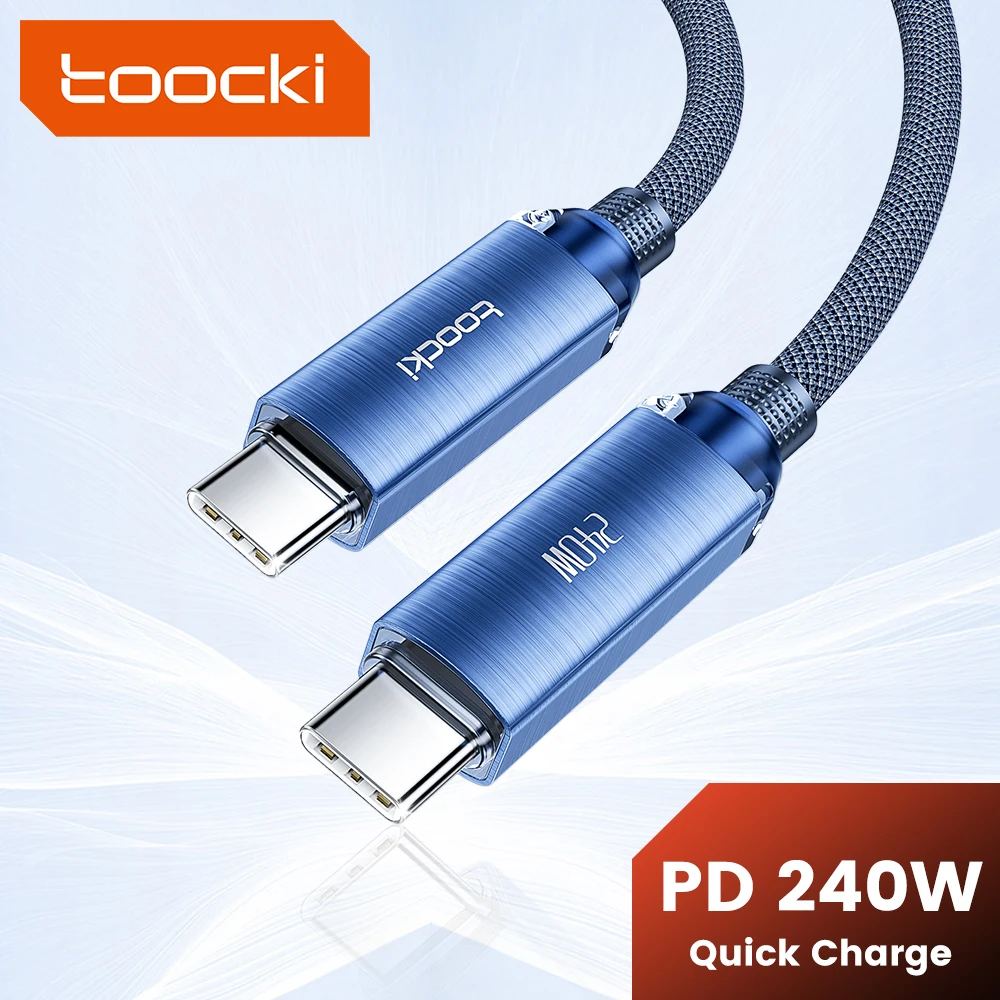 Toocki 240W USB C To USB Type C Cable PD3.1 5A Fast Charging Cable For iPhone 15 Xiaomi Samsung S23 Huawei Oneplus Macbook