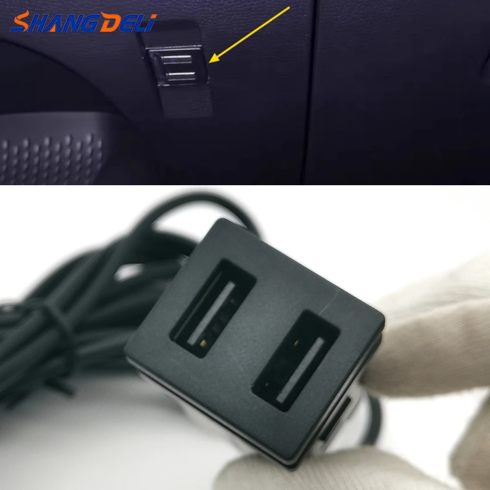 

1 шт. подходит для Toyota Corolla RAV4 Levin 2020-2023, автомобильный USB QC3.0, двойной аудиоразъем для зарядного устройства, автомобильные аксессуары