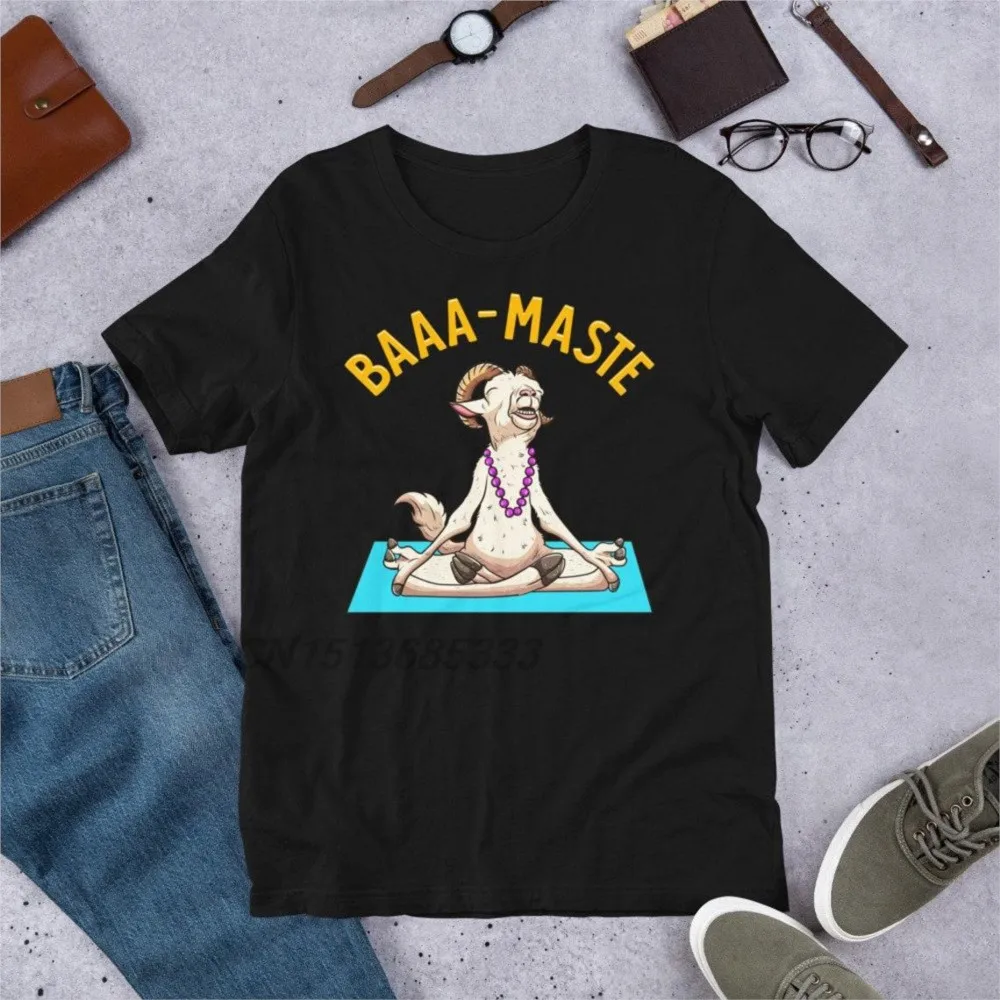 Yoga Goat Zen Af Women Funny T-shirts Baa-maste Namaste Spiritual Meditation Tees PROST Unisex Oktoberfest T-shirt Pure Cotton