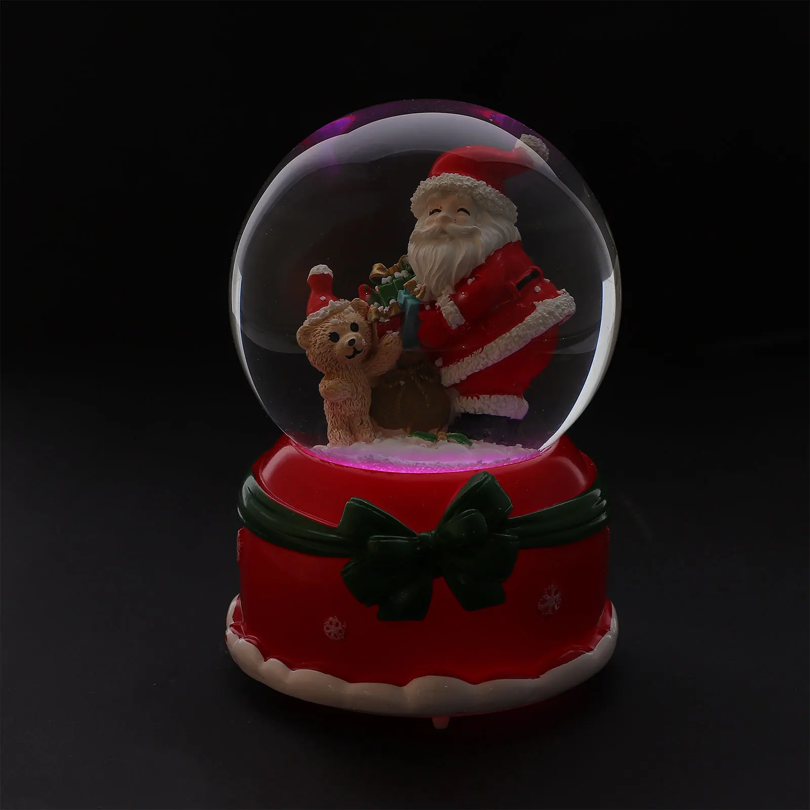 

Luminous Musical Crystal Ball Xmas Music Box Unique Decorative Gift Bright Color High Grade Material Home Tabletop Decor