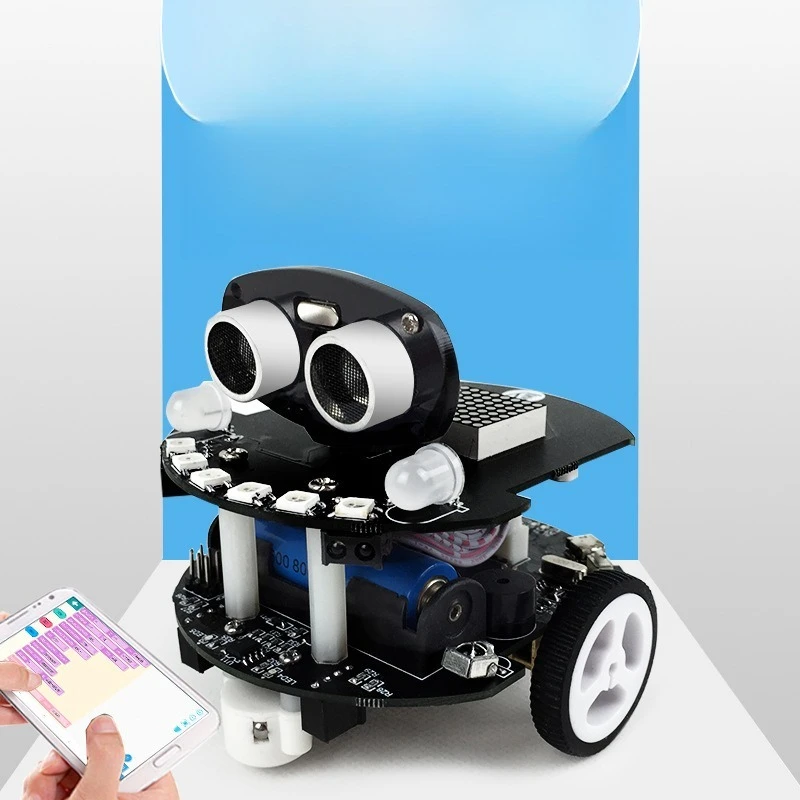 Mobile APP graphics programming trolley artificial intelligence maker education kit