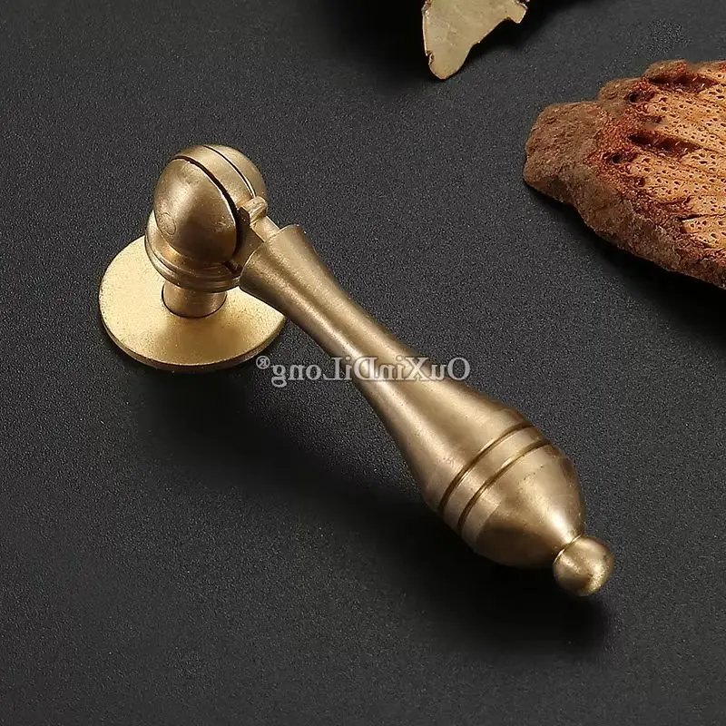 

Retro 10PCS Solid Brass Water Drop Pendant Furniture Handles Drawer Knobs Cupboard Wardrobe Kitchen TV Wine Cabinet Pulls Knobs