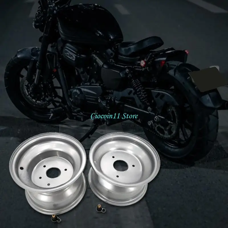 Y1UB Motorcycle Tires 8 Inch Front Rear Pair Robust Iron High Performances Cooling Tires Safety Enhances Iron Motorcycle Wheel