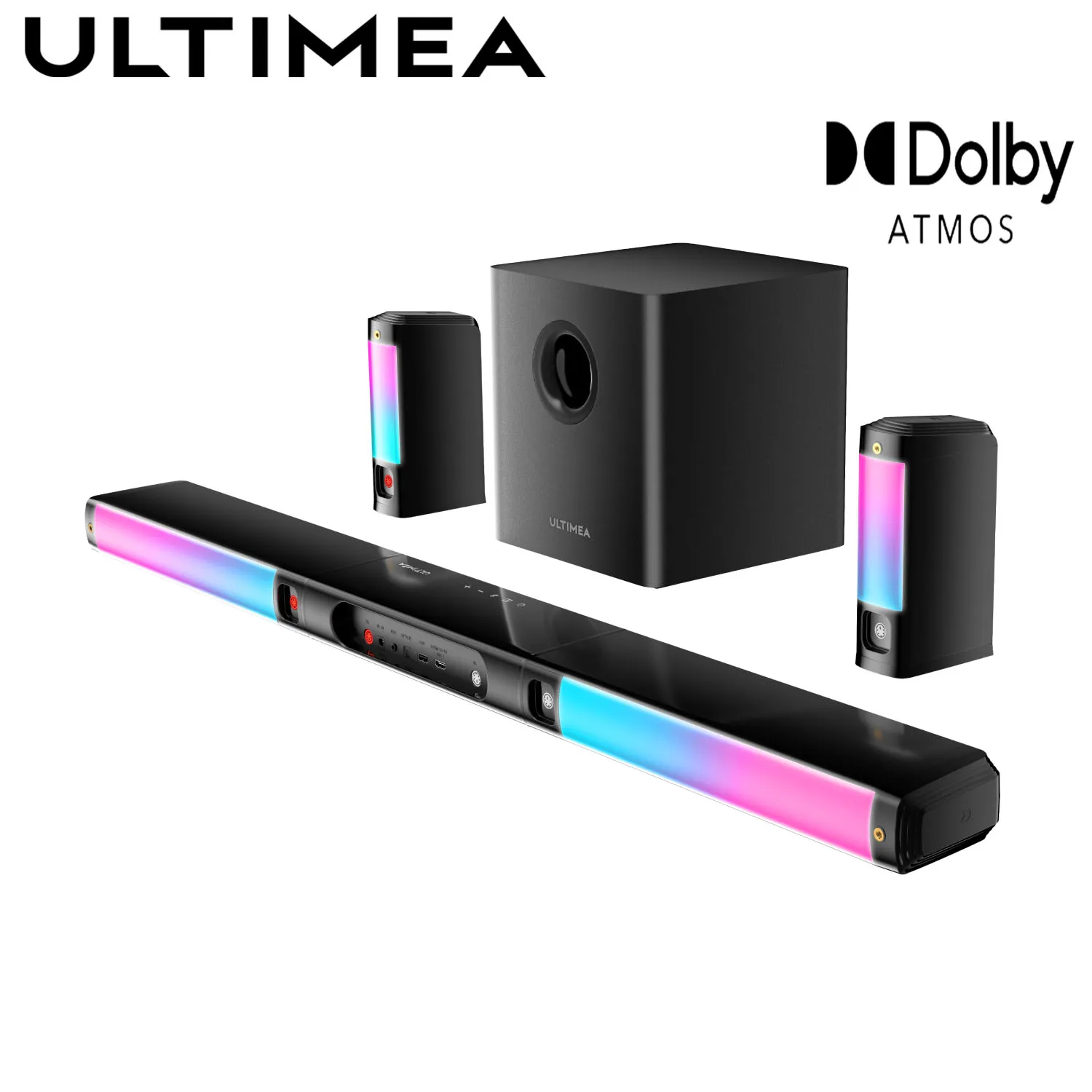 ULTIMEA Apollo S70 Ultra 7.1 Surround Sound Bar with 2 Surround Speakers & 6.5 Subwoofer Surround Sound System for TV with RGB