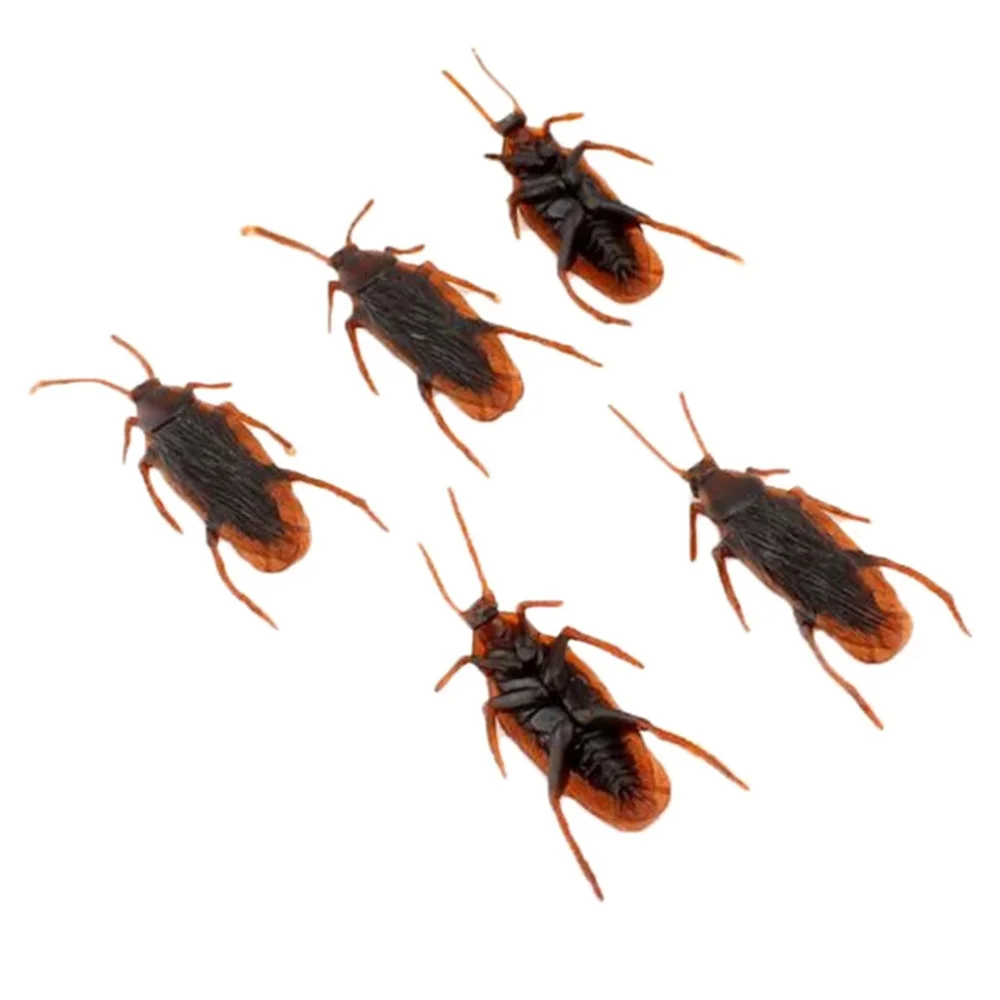 Pack De 40 Cucarachas De Juguete Realistas De PVC | Bromas Para Halloween Y Fiestas | Tamaño 6.8 Cm | Accesorios De Terror
