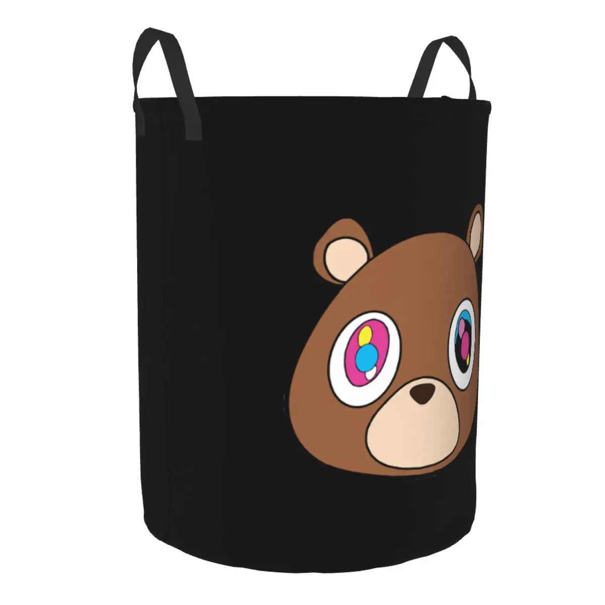 Custom Kanye West Ye Bear Laundry Basket Collapsible Toy Clothes Hamper Storage Bin for Kids Nursery