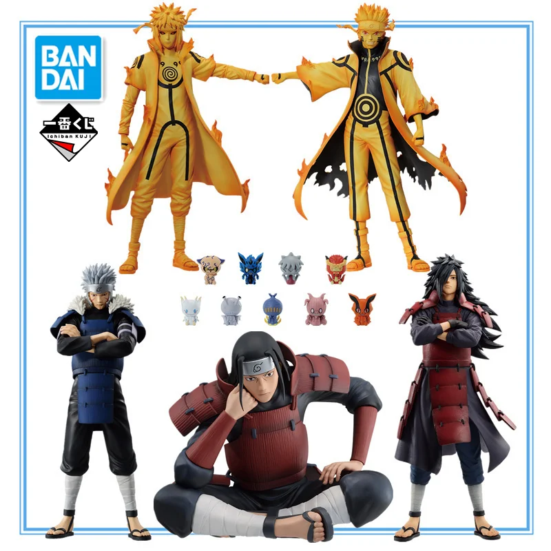 In Stock BANDAI NARUTO Ichiban KUJI Minato Senju Hashirama Senju Tobirama UchihaMadara PVC Anime Action Figures Model Toys Gifts