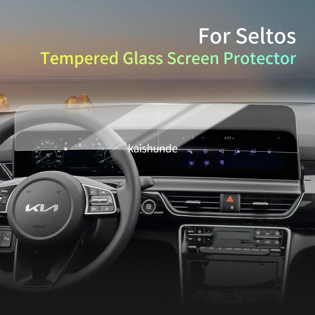 

Car Stickers Meters Protector For 26 KIA Seltos Tempered Glass Protective Film Display Navigation Vehicle