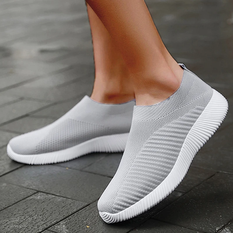 Fashion Sneaker Woman Soft Shoes Woman Platform Casual Sneaker Women Slip On Sock Shoes Flat Women's Sneaker Zapatos De Mujer