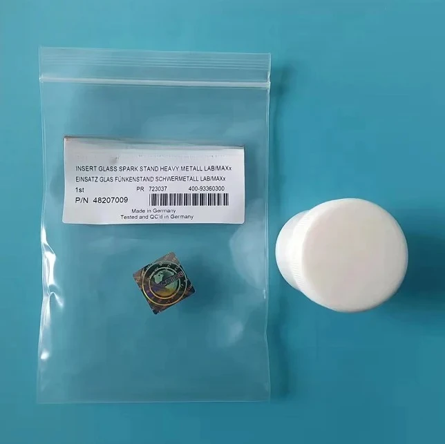 Originale e nuovo SpectroMAXx Tazza con filtro in metallo AMETEK Inserto per supporto per scintille in vetro Pesante P/N 48207019, P/N 48207006