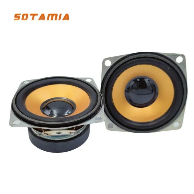 Sotamia 2 pçs 2 Polegada alto-falante de áudio 4 ohm 5w casa música som alto-falantes lado borracha diy portátil bluetooth alto-falante soundbar