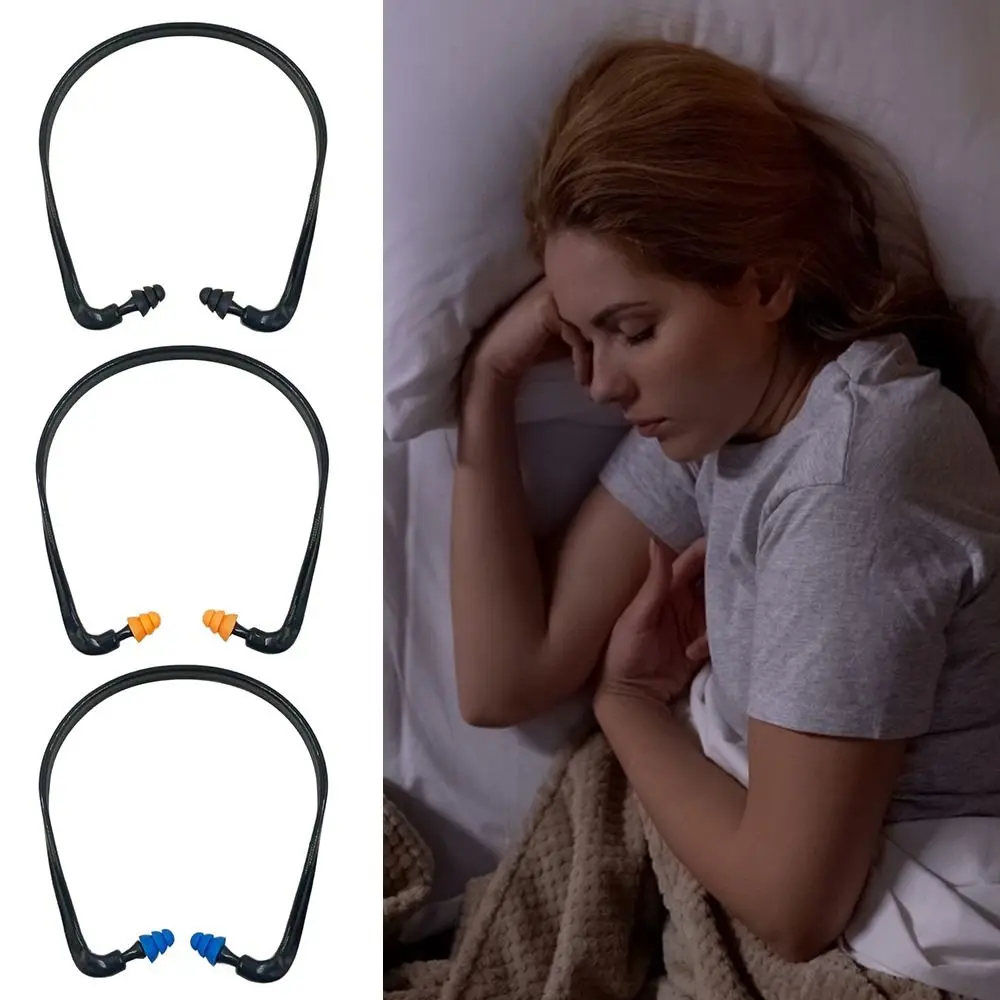 

Мягкие силиконовые беруши на голове, синие, черные, оранжевые, противошумные наушники, беруши с шумоподавлением для плавания и сна