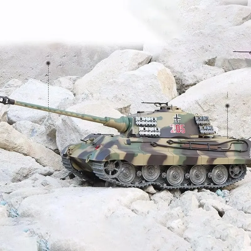 Rc alemão tigre rei henglong 3888a henschel tanque de controle remoto pesado 2.4g modelos multifuncional criança brinquedo de controle remoto presente