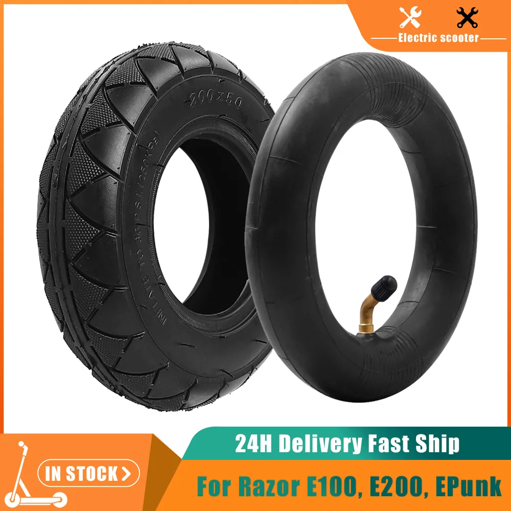 

8-дюймовая специальная шина для электрического скутера 200x50 (8X2) Внутренняя трубка Внешняя шина для деталей колес Razor E100, E200, EPunk и Dune Buggy