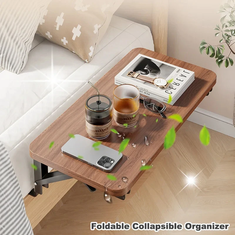 Bedside Shelf for Bed Bunk Bed Shelf/ Caddy for Top Bunk, Clip On Nightstand Tray,Cup Holder for Table Storage Space Save view 2