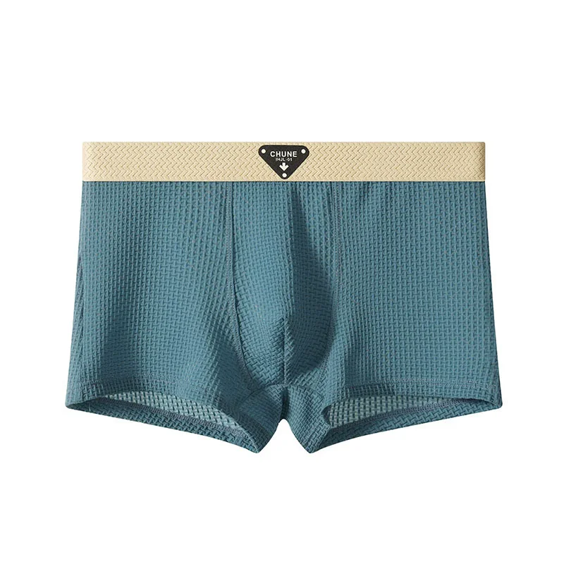 1/3PCS männer Kühlen Eis Seide Boxer Shorts Sommer Satin-wie Feste Unterhose Haut Freundliche Atmungsaktive mesh Gabelung Männliche Unterwäsche