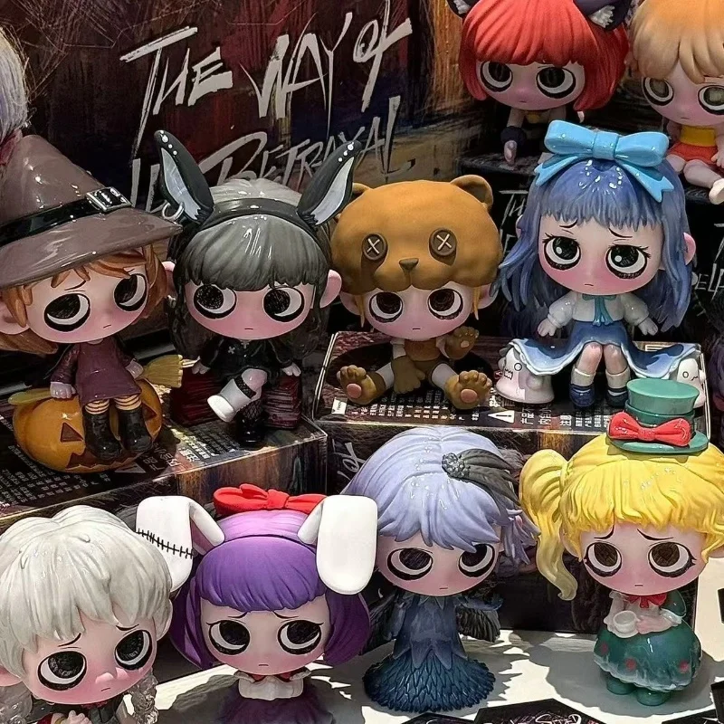 

Kiki Self-Betrayal Series Blind Box Cute Anime Character Model Trendy Surprise Mystery Box Hand-Painted Doll Festival Gifts