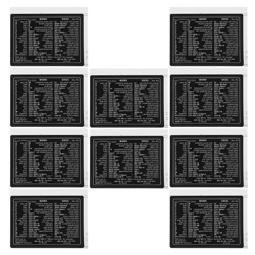 

TEHAUX 10pcs Stickers for Laptop Keyboard Custom Removable Decals