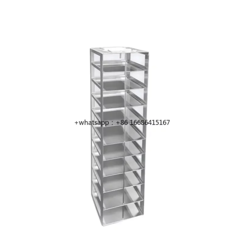 Lab Use Biobank Sample Library Medical Refrigerator Freezer Rack For 2 Inch Cryo Boxes Of Cryovials And Cryo Box
