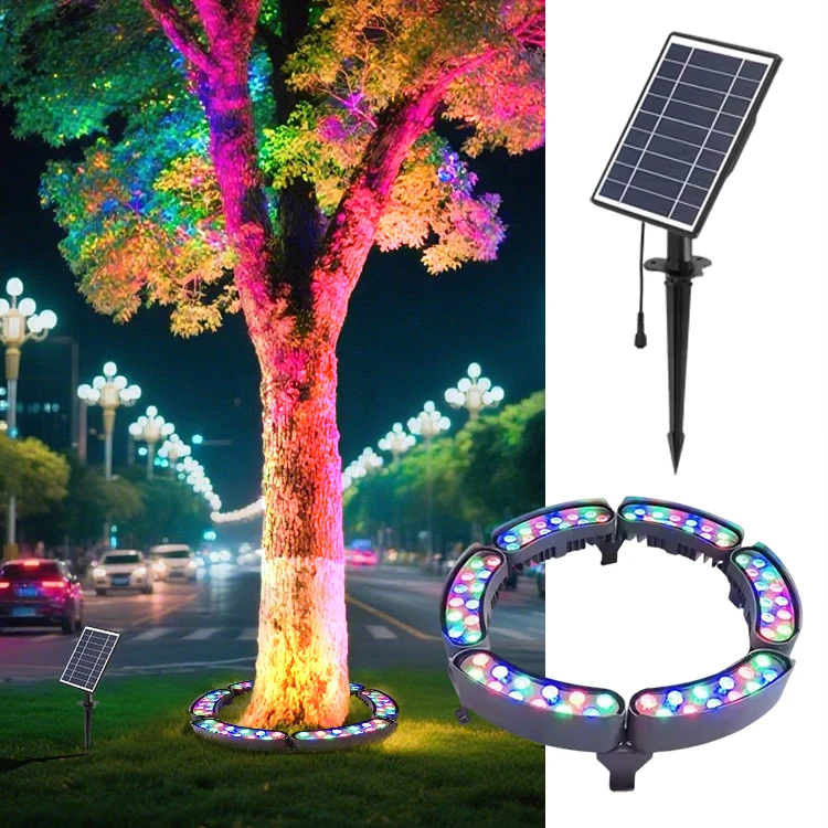 

Solar Hug Tree Light IP65 Waterproof DMX512 60W Automatic On/Off Outdoor Landscape Lights 12w Rgbw Colorful Garden Spot Light