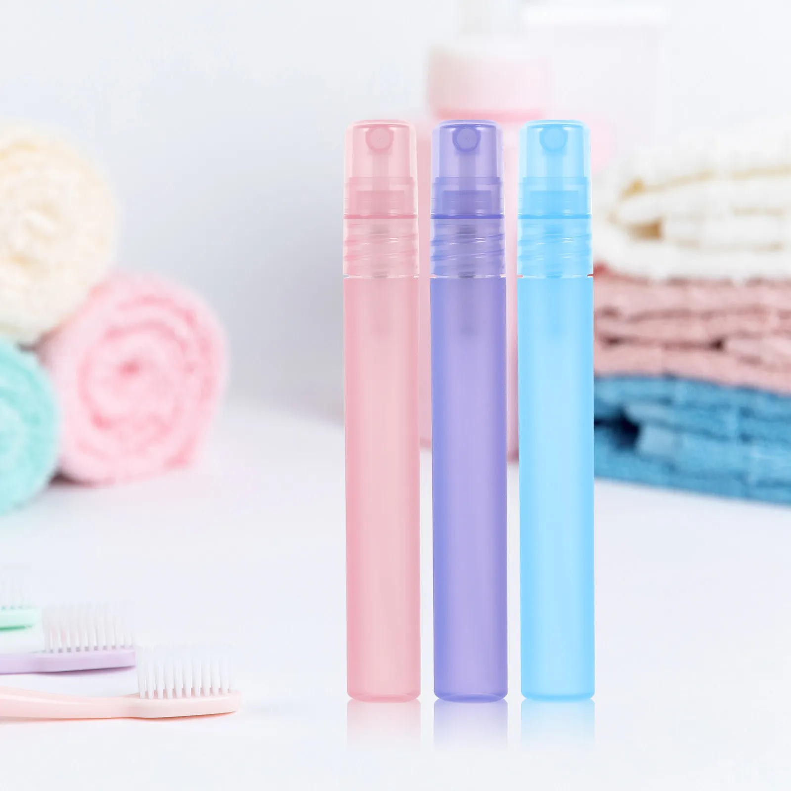 Juego de 6 Botellas de Spray Pequeñas de Viaje, 5 ml, 10 ml, Portátiles, Reutilizables, para Perfume, Tónico, Agua para el Cabello, Botella de Spray Pequeña