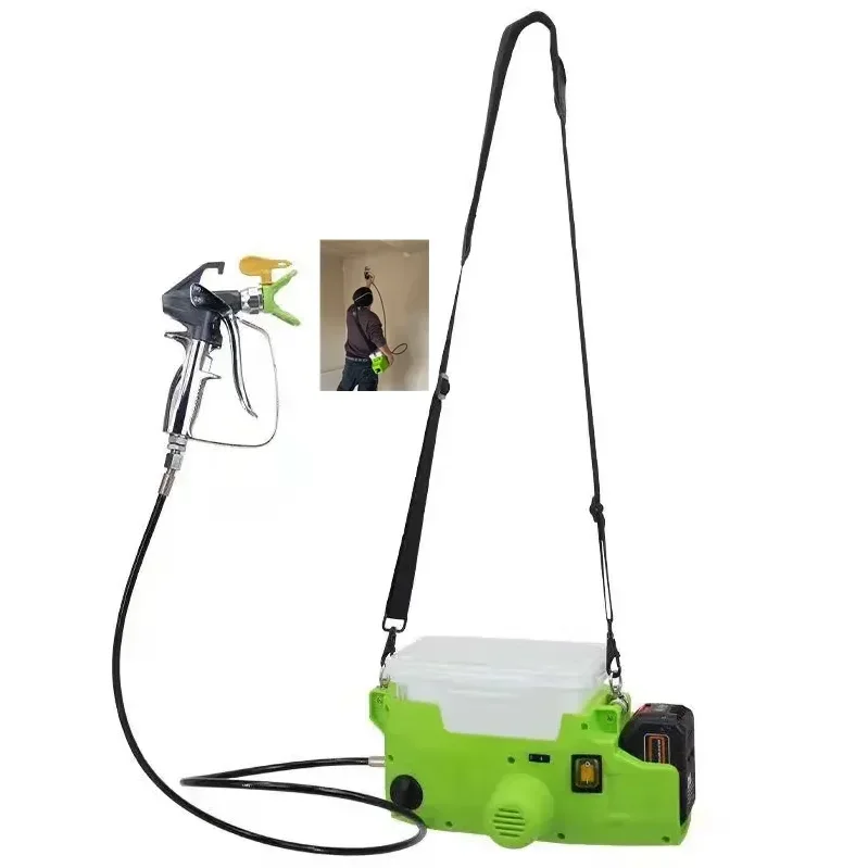 

Portable high-pressure and high-power spray gun backpack lithium battery charging wall paint emulsion paint spraying machine