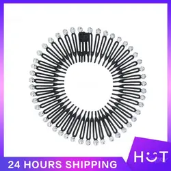 Soft Comb Headband Exquisite Workmanship Comb Hairstyle Elastic Headband To Secure Hair Comfortable To Wear 2 Colors Sturdy