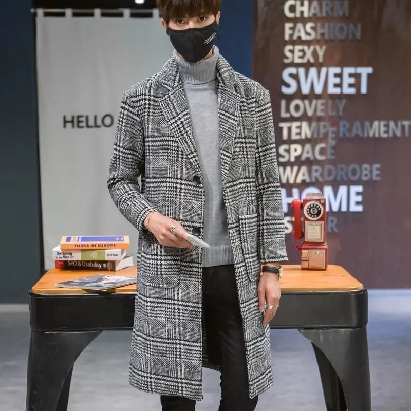 

Мужское двубортное пальто из шерстяной смеси с круглым вырезом, простое, базовое, незаменимое, классическое, стильное, эффектное