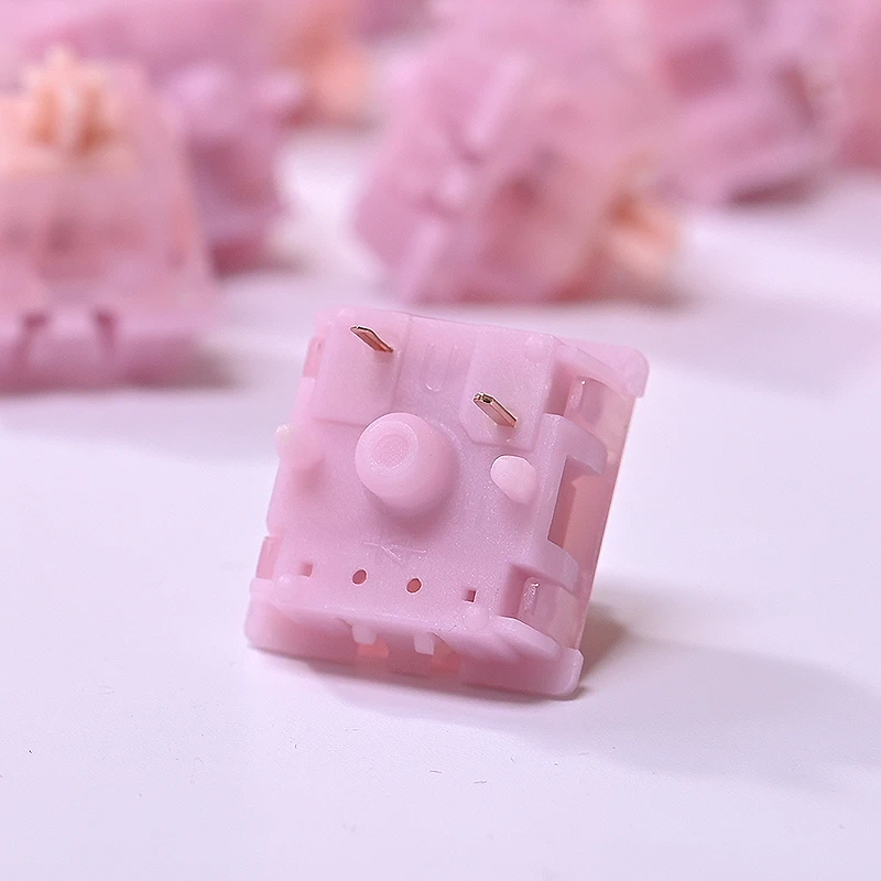 SWAGKEYS Berry Switch Mechanical Keyboard Cherry Pink Color Produced by Gateron Linear 62g Bottom Out Force 5 Pins 16mm Spring