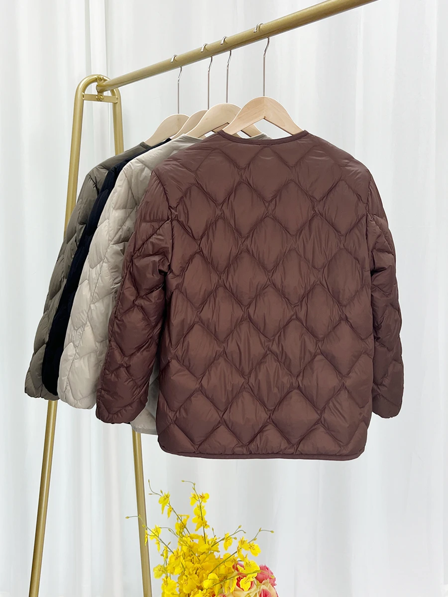 Imagem -02 - Cabolsa Leve Extragrande para Baixo Feminino Jaqueta Curta Fina Outerwear Solto Casual e Portátil Coreano Novo Outono e Inverno M3xl 2023