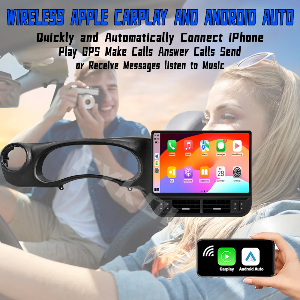 شاشة عملاقة 2K مقاس 16.8 بوصة، نظام Carplay لاسلكي، أندرويد 13، لسيارة جيب رانجلر 3 JK 2011-2017، مشغل وسائط متعددة، نظام ملاحة GPS، بلوتوث 4G، راديو FM DSP