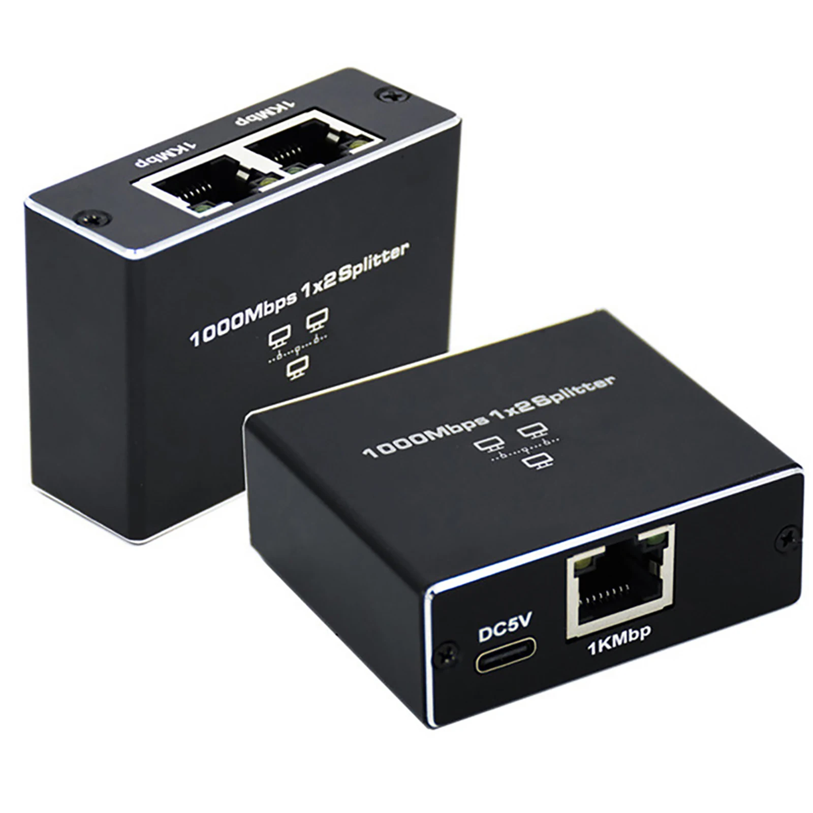 Сетевой разветвитель, разветвитель Ethernet для 2 ПК, сетевой Разветвитель RJ45, 1 в 2 выхода, 1000 Мбит/с, разветвитель Ethernet Gigabite, 5 в постоянного тока