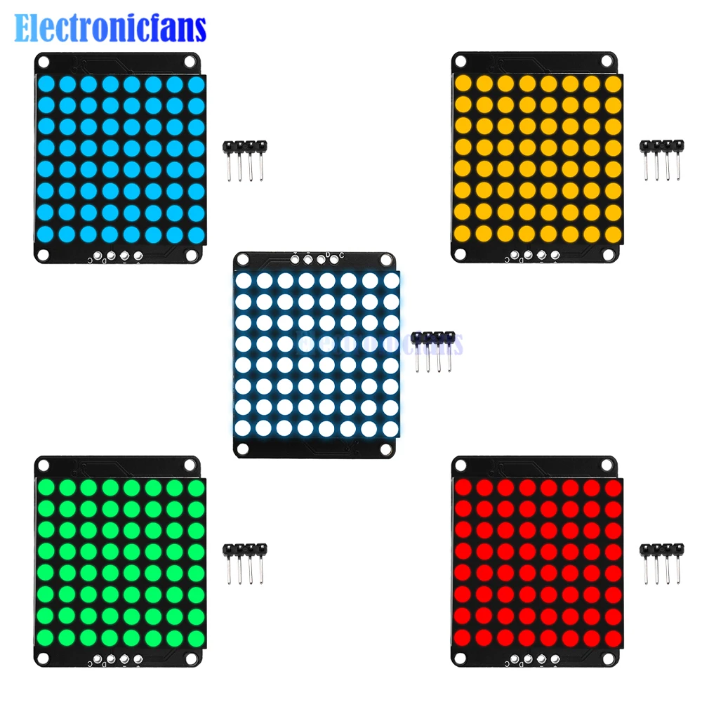 8X8 Matrix Common Cathode LED Dot Matrix Display Module Ht16K33 Driver I2C Interface